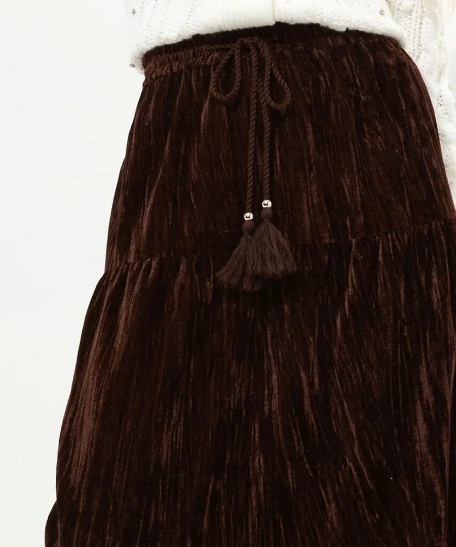 remarkable_velour_tiered__3.webp Flash Sale Joe Browns Remarkable Velour Tiered Skirt Purple