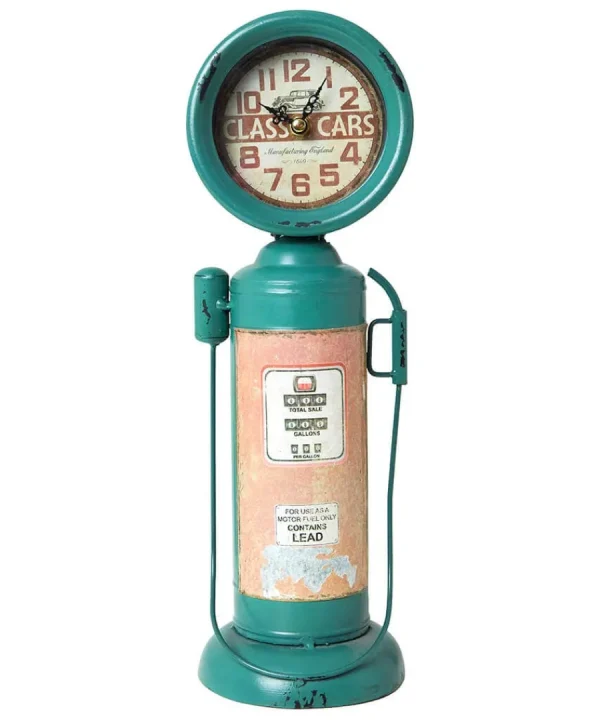 Sale Joe Browns Retro Gas Pump Mantel Clock Green