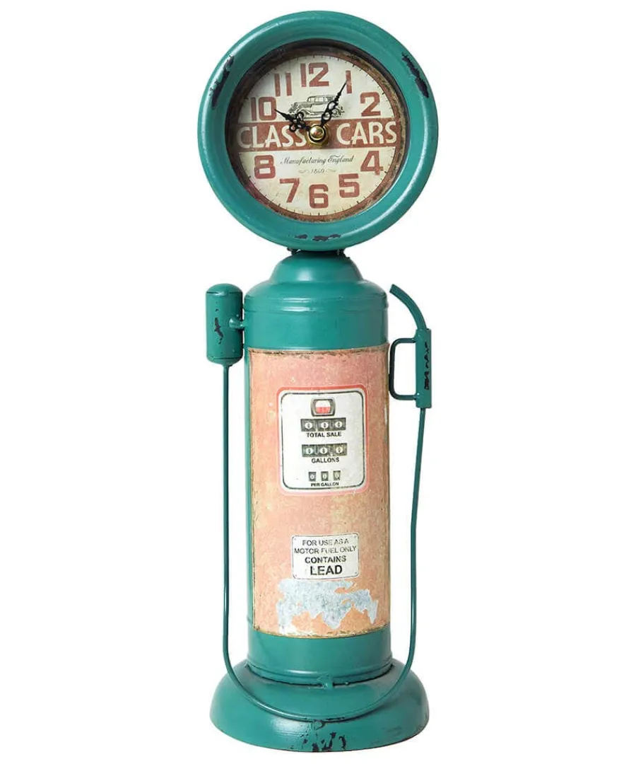 retro_gas_pump_mantel_clo_0.webp Sale Joe Browns Retro Gas Pump Mantel Clock Green