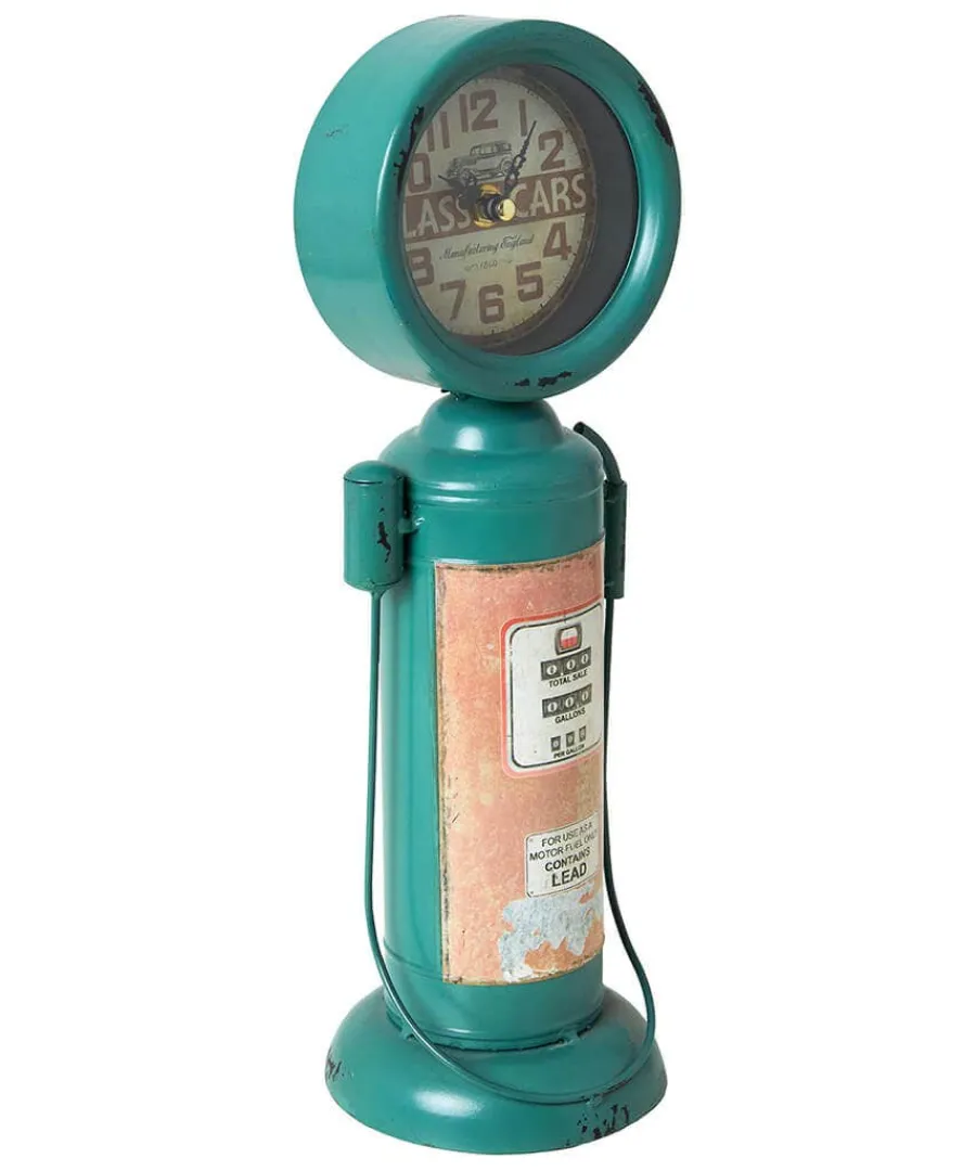 retro_gas_pump_mantel_clo_1.webp Sale Joe Browns Retro Gas Pump Mantel Clock Green