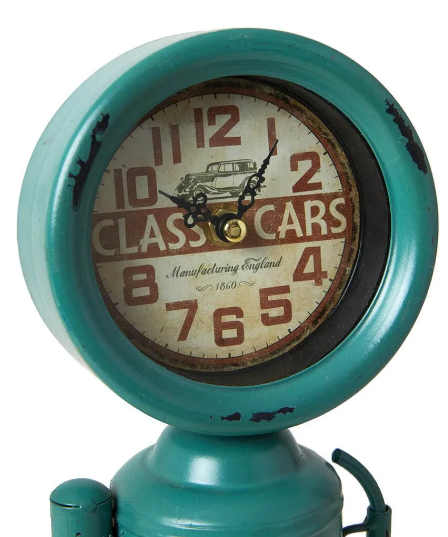 retro_gas_pump_mantel_clo_3.webp Sale Joe Browns Retro Gas Pump Mantel Clock Green