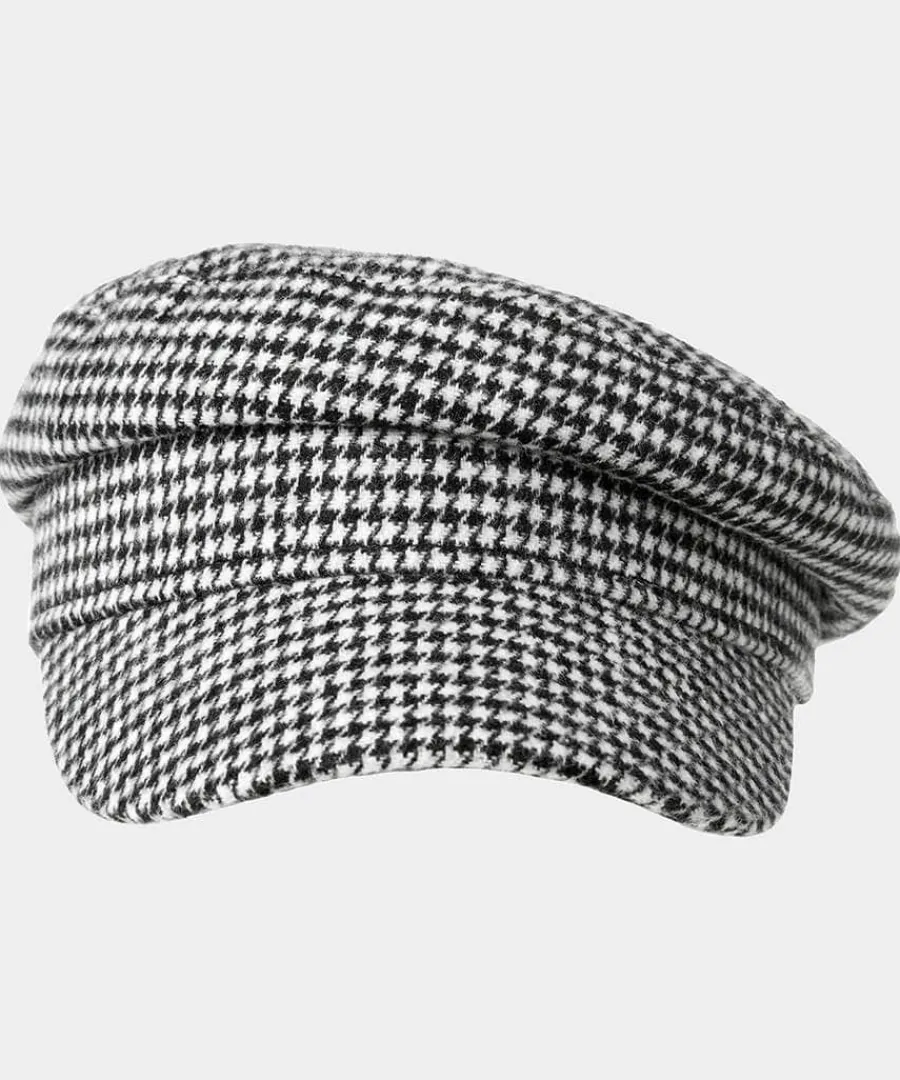 retro_vibe_dogtooth_cap_1.webp Sale Joe Browns Retro Vibe Dogtooth Cap Black/ White