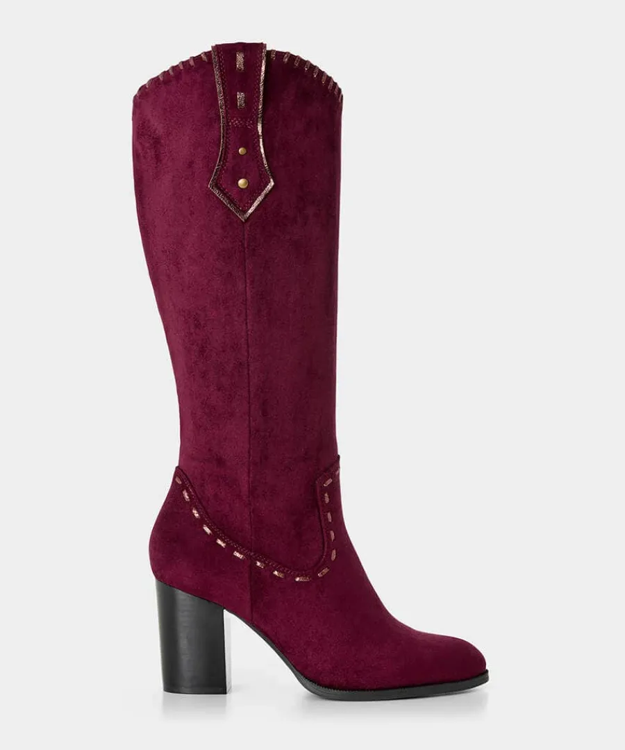revelry_whip_stitch_boots_0.webp Store Joe Browns Revelry Whip Stitch Boots Dark Red