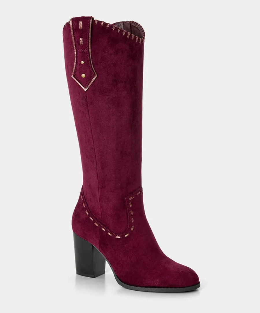 revelry_whip_stitch_boots_1.webp Store Joe Browns Revelry Whip Stitch Boots Dark Red