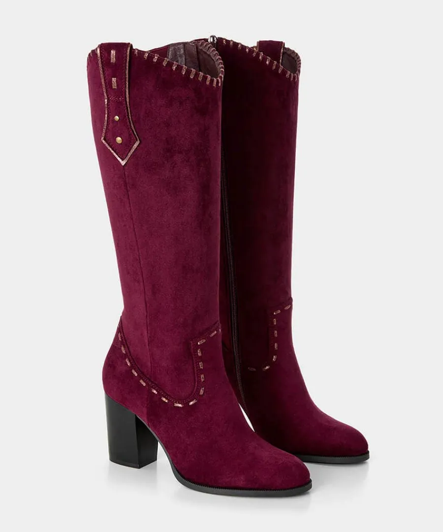 revelry_whip_stitch_boots_2.webp Store Joe Browns Revelry Whip Stitch Boots Dark Red
