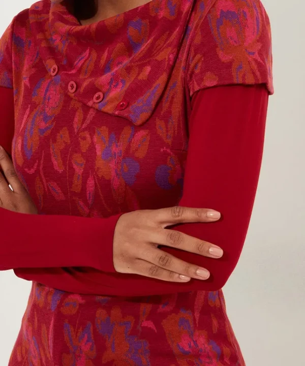 Best Joe Browns Rich Florals Jacquard Tunic Raspberry