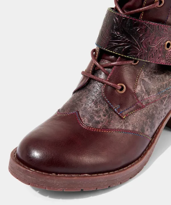 Outlet Joe Browns Robyn Tooled Strap Boots Tan Multi