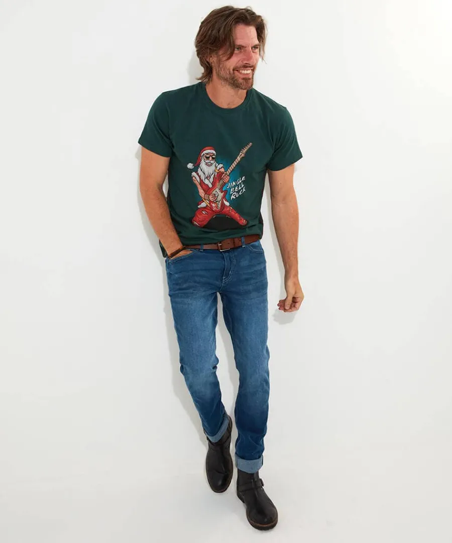 rockin_santa_tee_1.webp Fashion Joe Browns Rockin Santa Tee Green