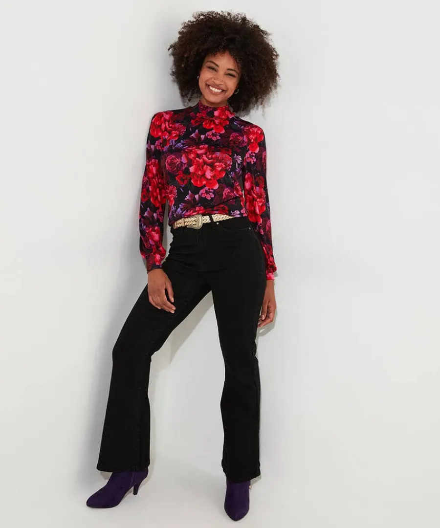 romantic_florals_jersey_p_1.webp Clearance Joe Browns Romantic Florals Jersey Print Top Red