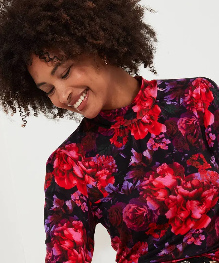 romantic_florals_jersey_p_3.webp Clearance Joe Browns Romantic Florals Jersey Print Top Red