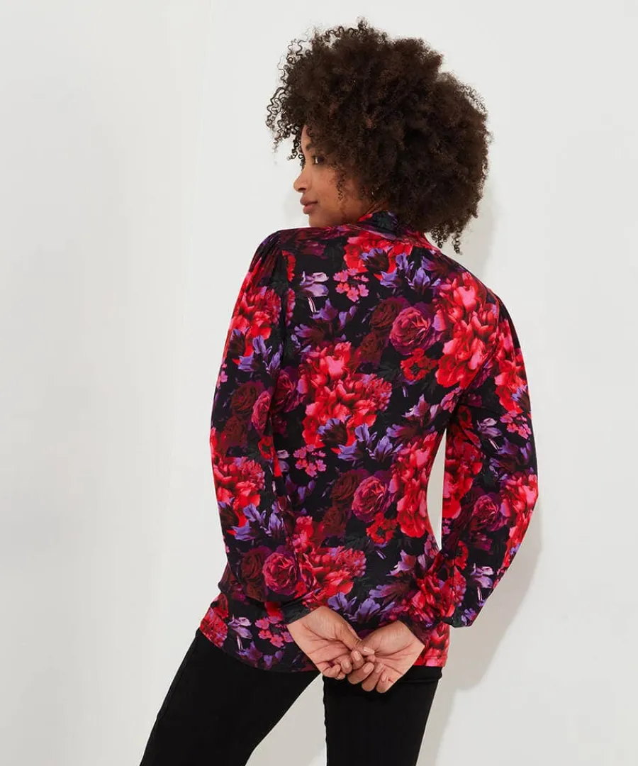romantic_florals_jersey_p_4.webp Clearance Joe Browns Romantic Florals Jersey Print Top Red