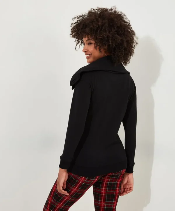 Clearance Joe Browns Ronnie Zip Front Jersey Top Black