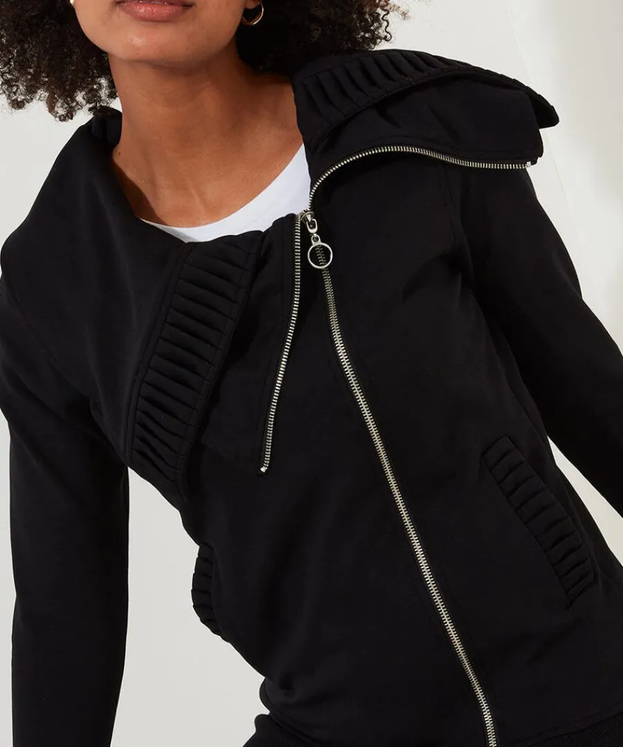 ronnie_zip_front_jersey_t_3.webp Clearance Joe Browns Ronnie Zip Front Jersey Top Black