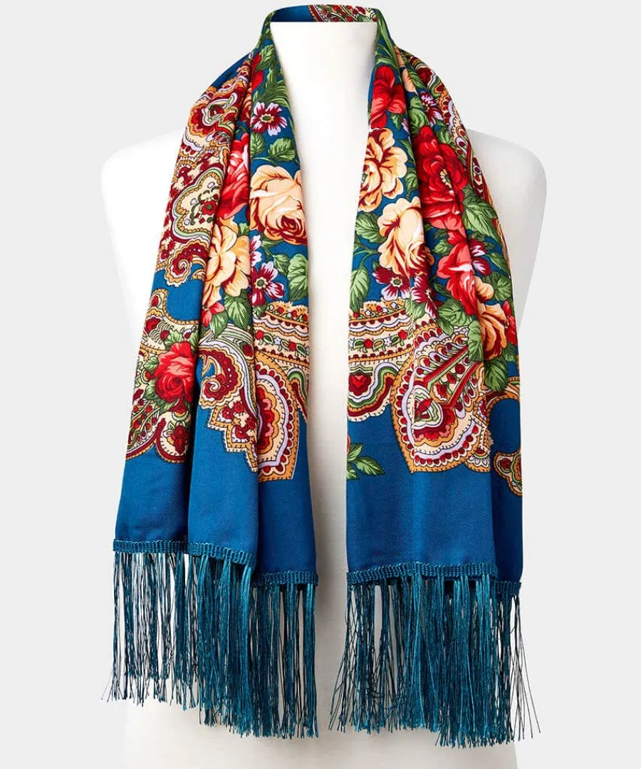 rosaleigh_tassel_scarf_0.webp Clearance Joe Browns Rosaleigh Tassel Scarf Teal