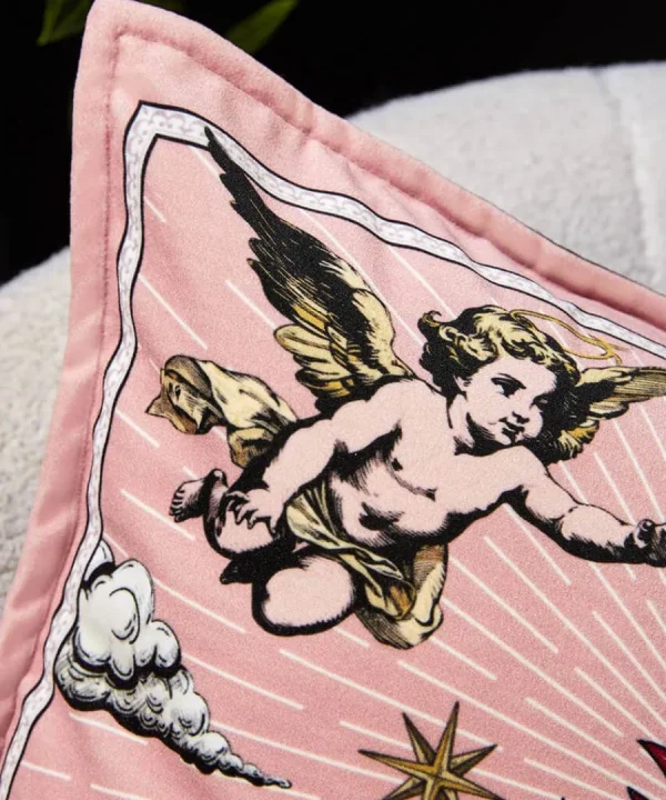 Hot Joe Browns Roses And Rebels Reversible Cushion Pink