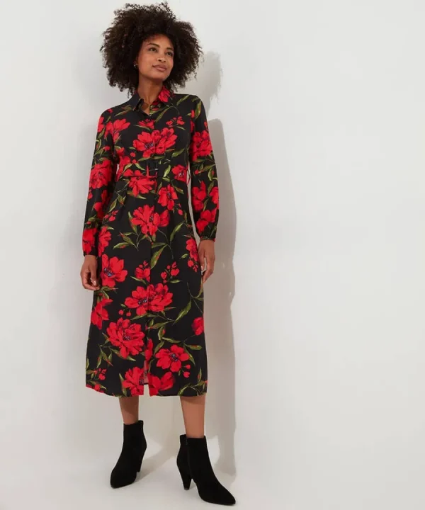 Clearance Joe Browns Roses Are Red Dress Black