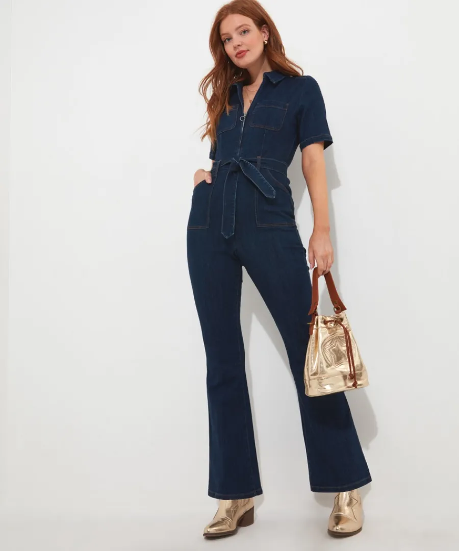 roxie_denim_jumpsuit_2.webp Cheap Joe Browns Roxie Denim Jumpsuit Black / Blue