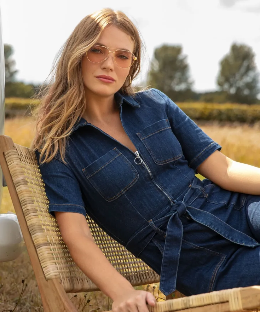 roxie_denim_jumpsuit_5.webp Cheap Joe Browns Roxie Denim Jumpsuit Black / Blue