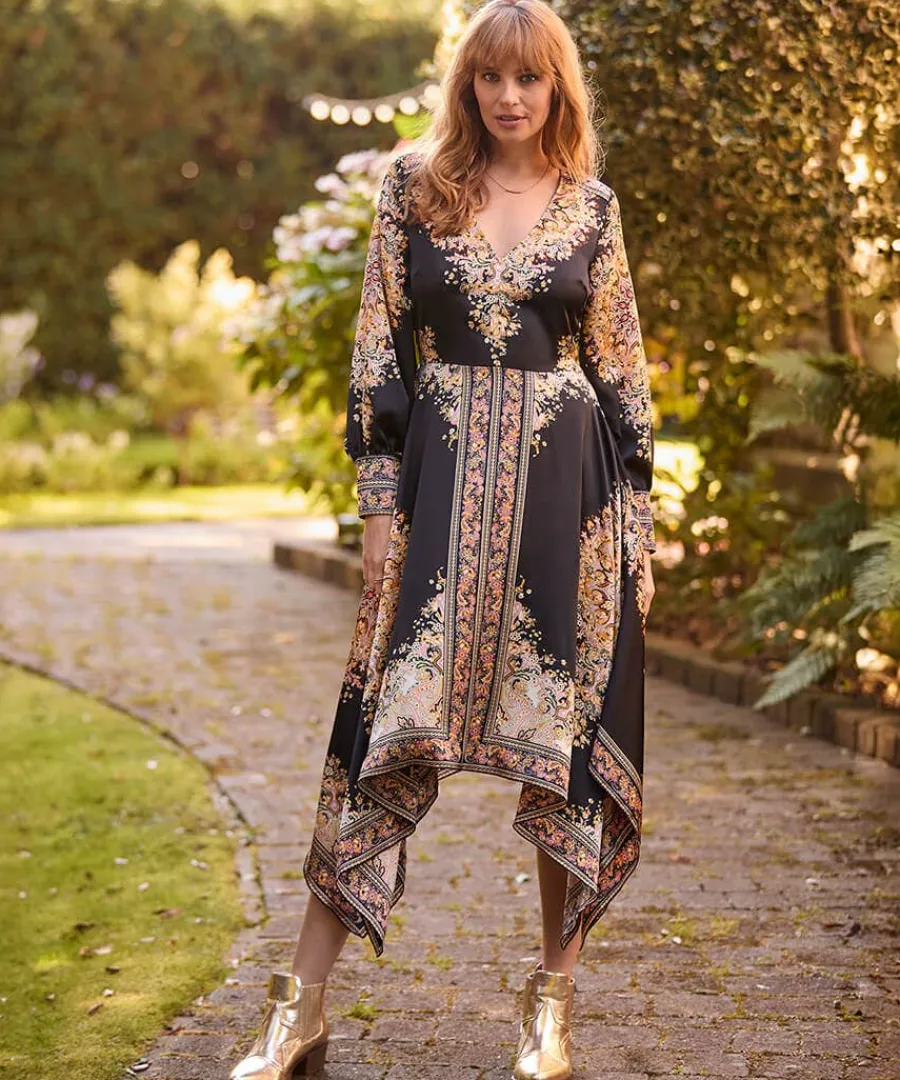 savannah_scarf_print_dres_4.webp Cheap Joe Browns Savannah Scarf Print Dress Black