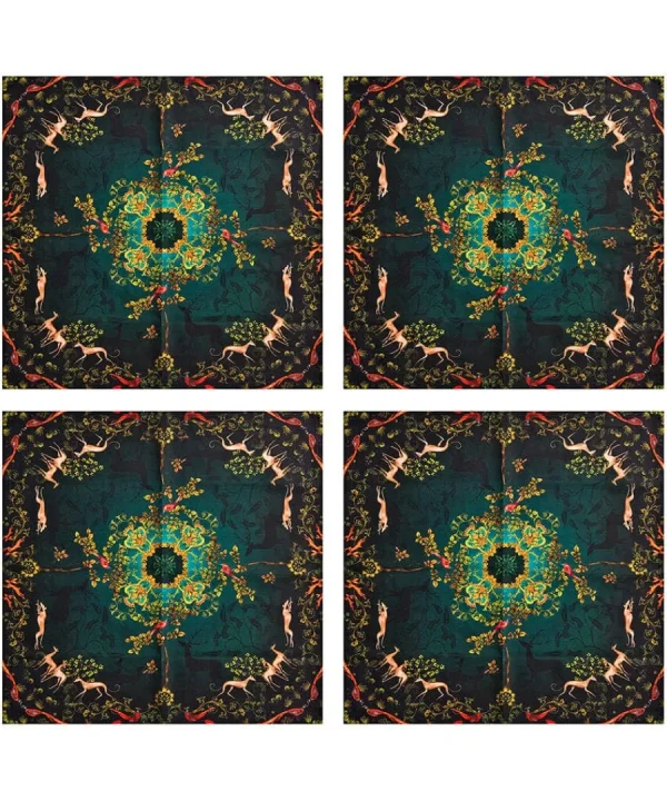 Best Joe Browns Scenes Of The Forest Cotton Napkins Green