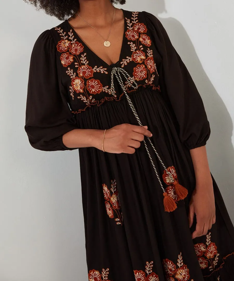 sensational_embroidered_b_2.webp Hot Joe Browns Sensational Embroidered Boho Dress Black