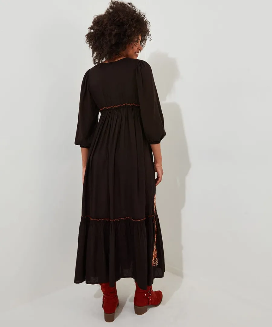 sensational_embroidered_b_3.webp Hot Joe Browns Sensational Embroidered Boho Dress Black