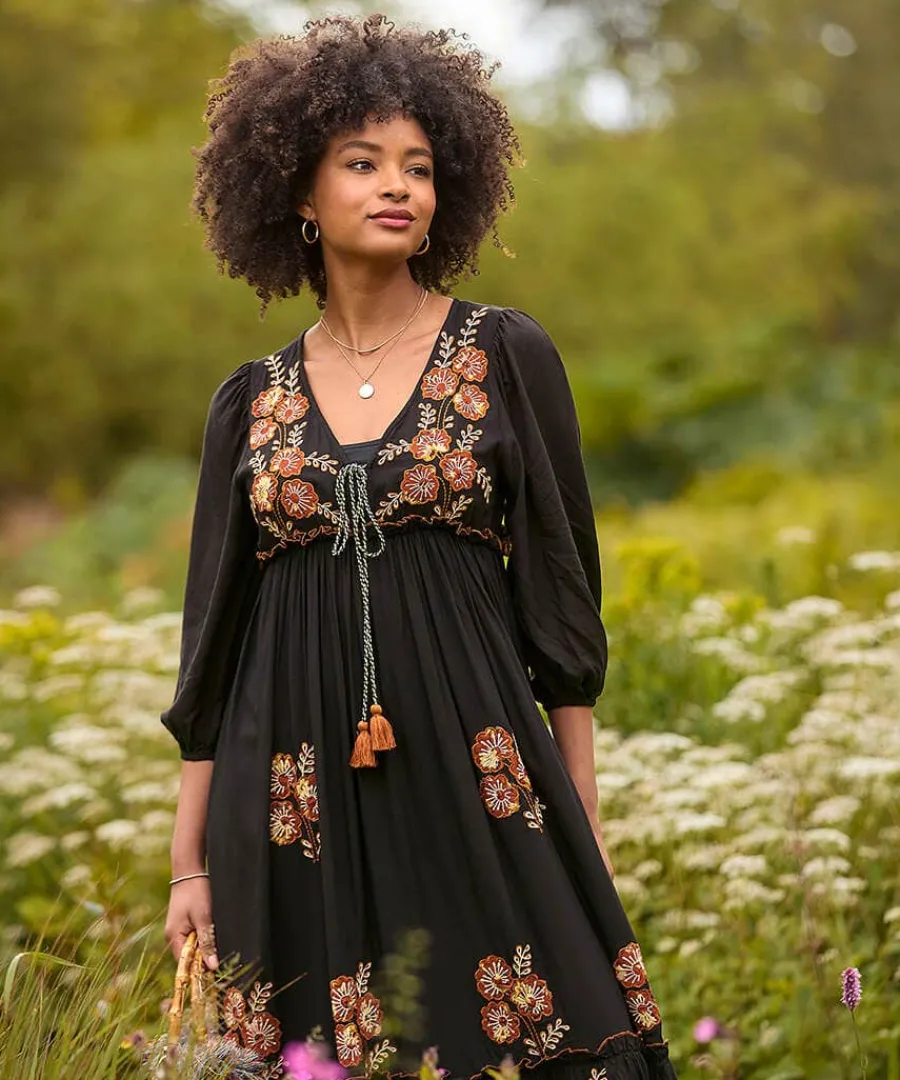 sensational_embroidered_b_4.webp Hot Joe Browns Sensational Embroidered Boho Dress Black