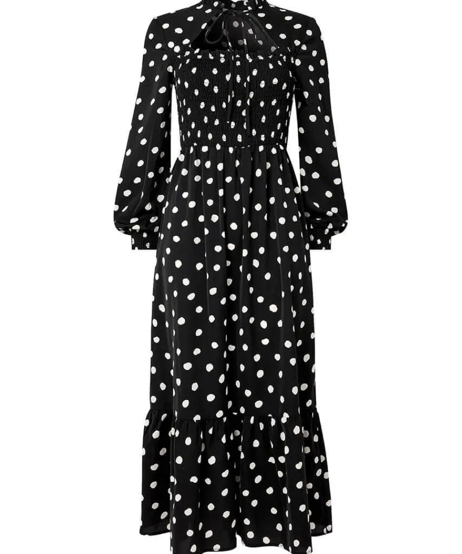 serena_spot_dress_0.webp Shop Joe Browns Serena Spot Dress Black