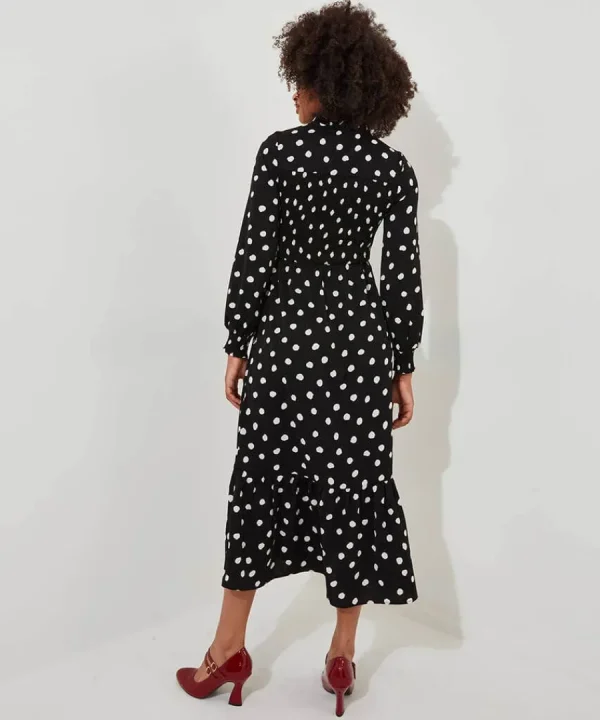 Shop Joe Browns Serena Spot Dress Black