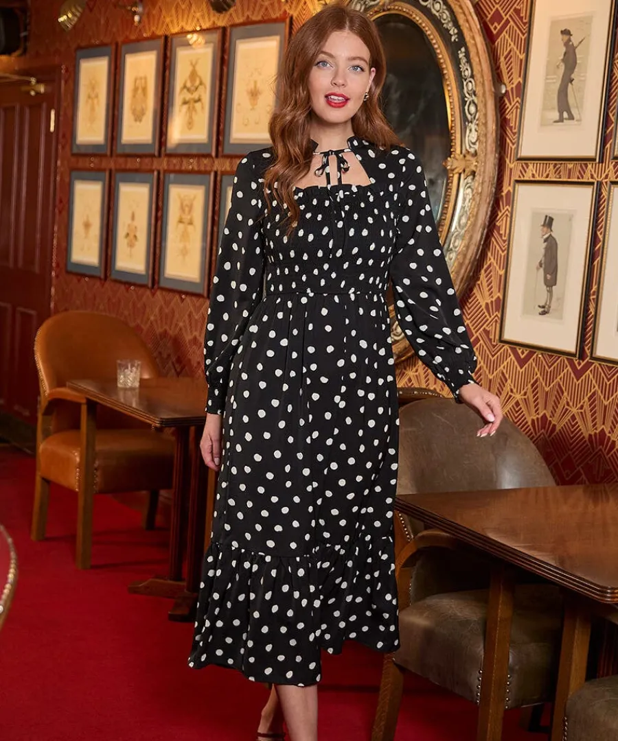 serena_spot_dress_5.webp Shop Joe Browns Serena Spot Dress Black