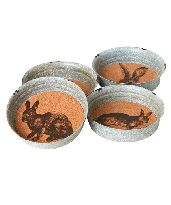 Fashion Joe Browns Set Of 4 Heritage Hare Coasters Natural