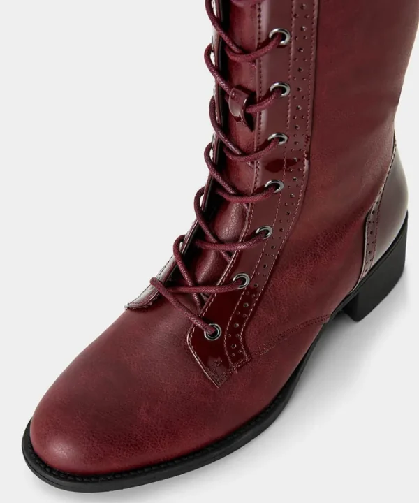 Cheap Joe Browns Sharp And Smart Lace Up Boots Burgundy
