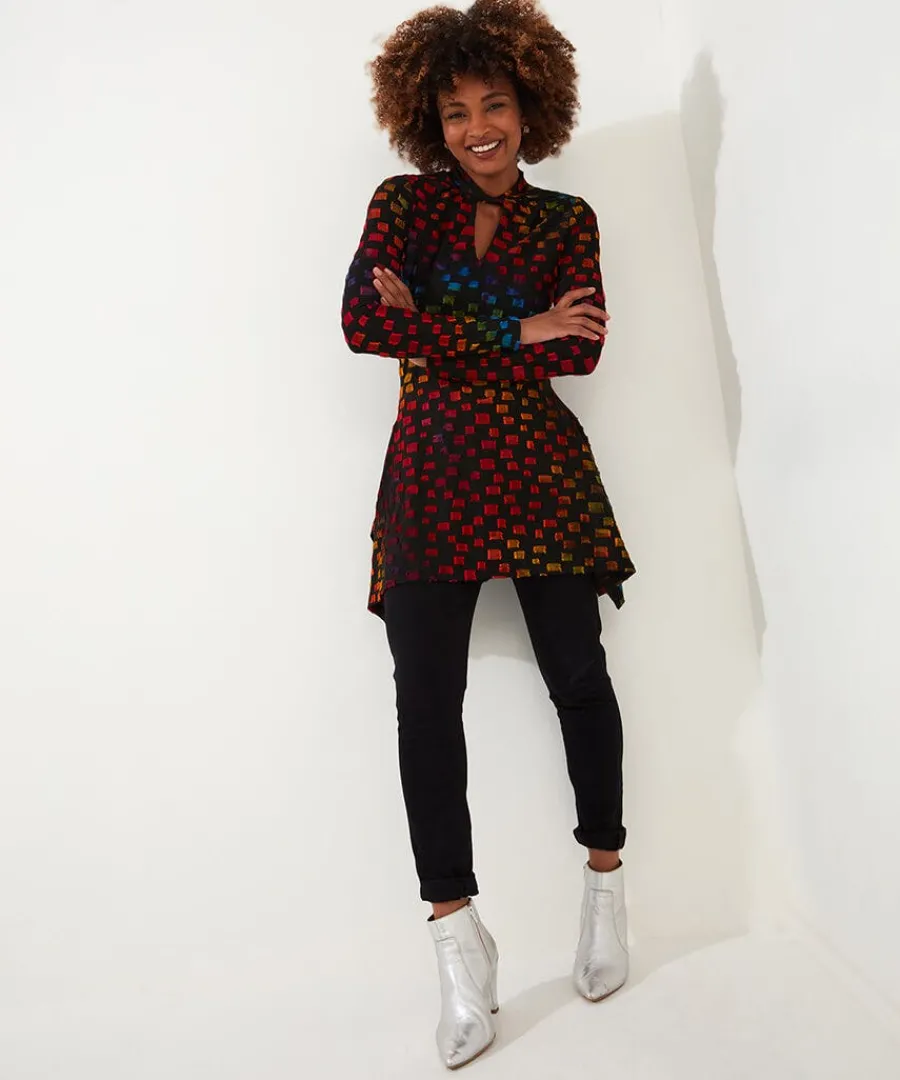 shine_bright_tunic_1.webp Hot Joe Browns Shine Bright Tunic Black