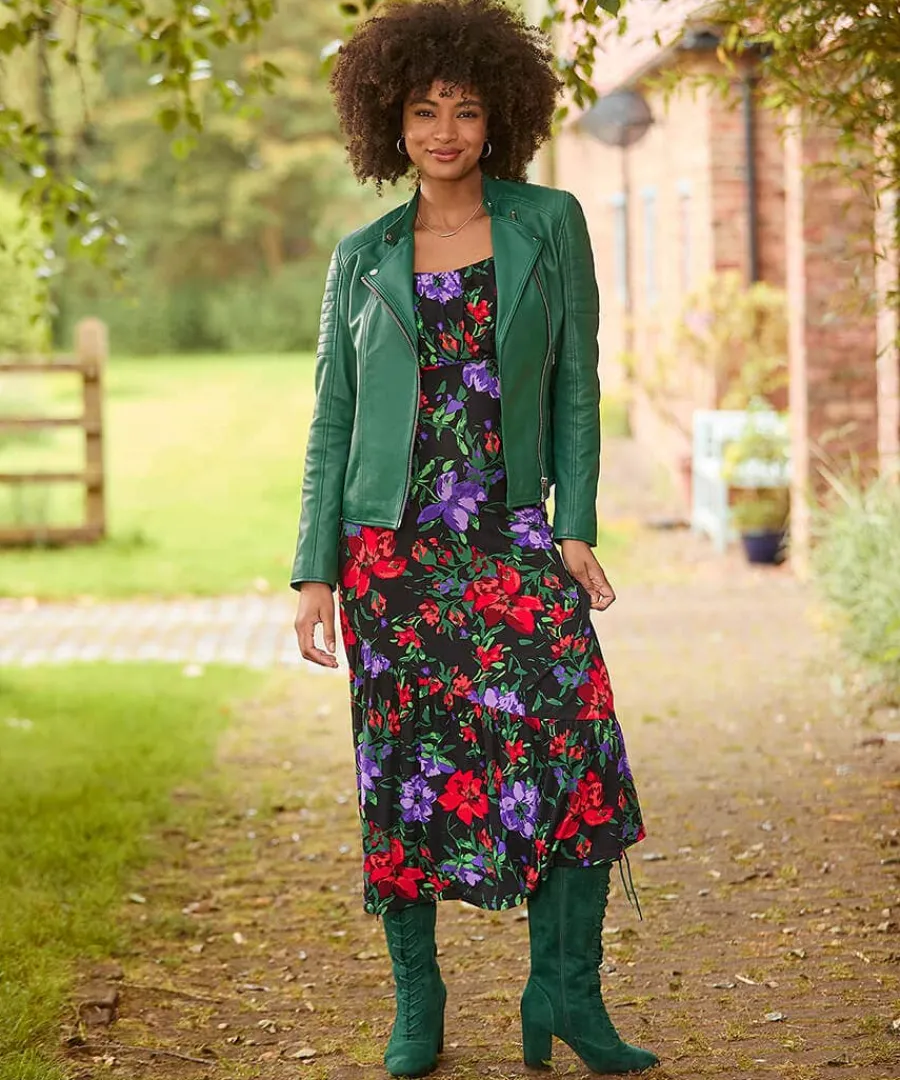 shona_floral_jersey_dress_5.webp Sale Joe Browns Shona Floral Jersey Dress Black