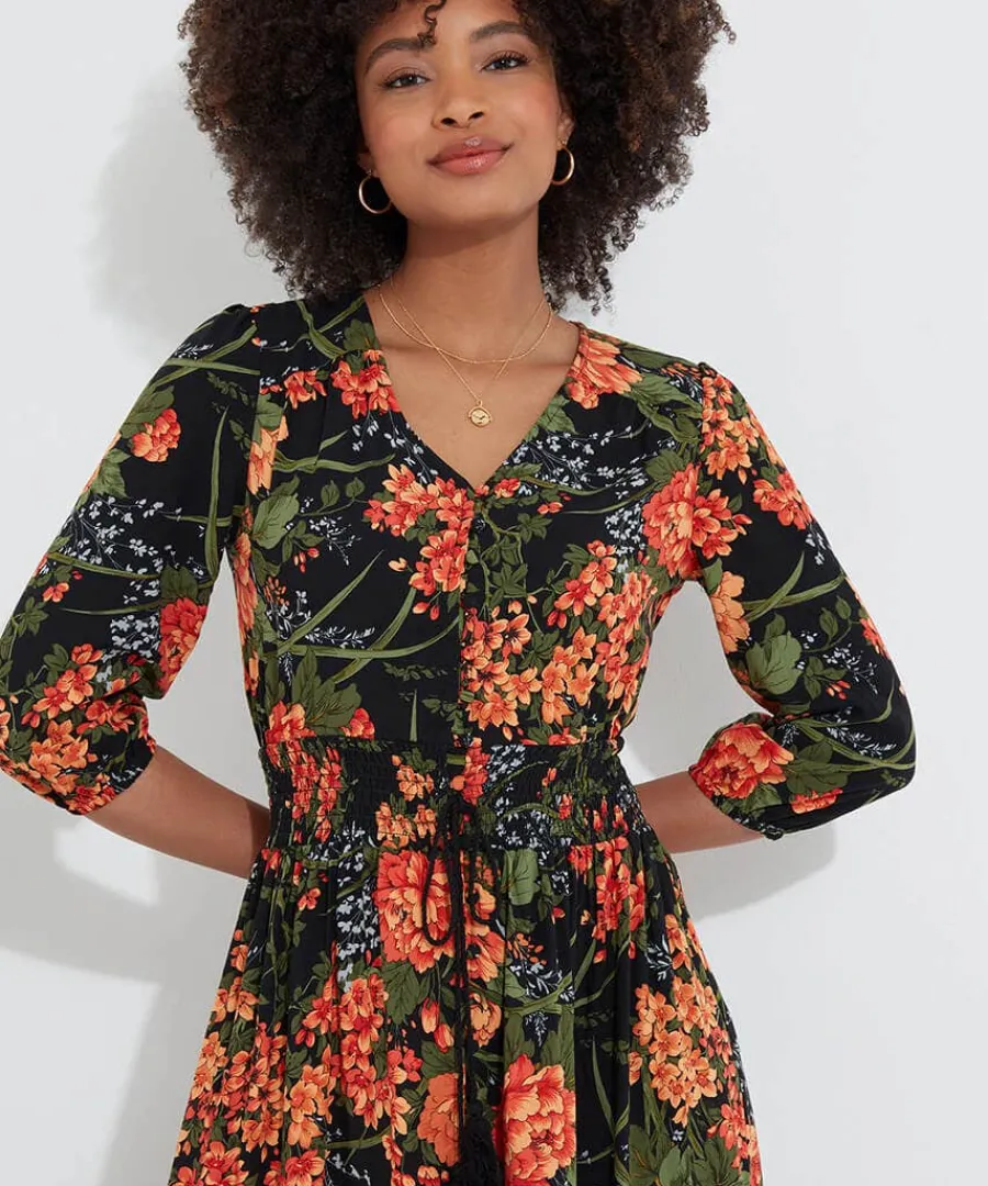 sienna_florals_dress_3.webp Store Joe Browns Sienna Florals Dress Black