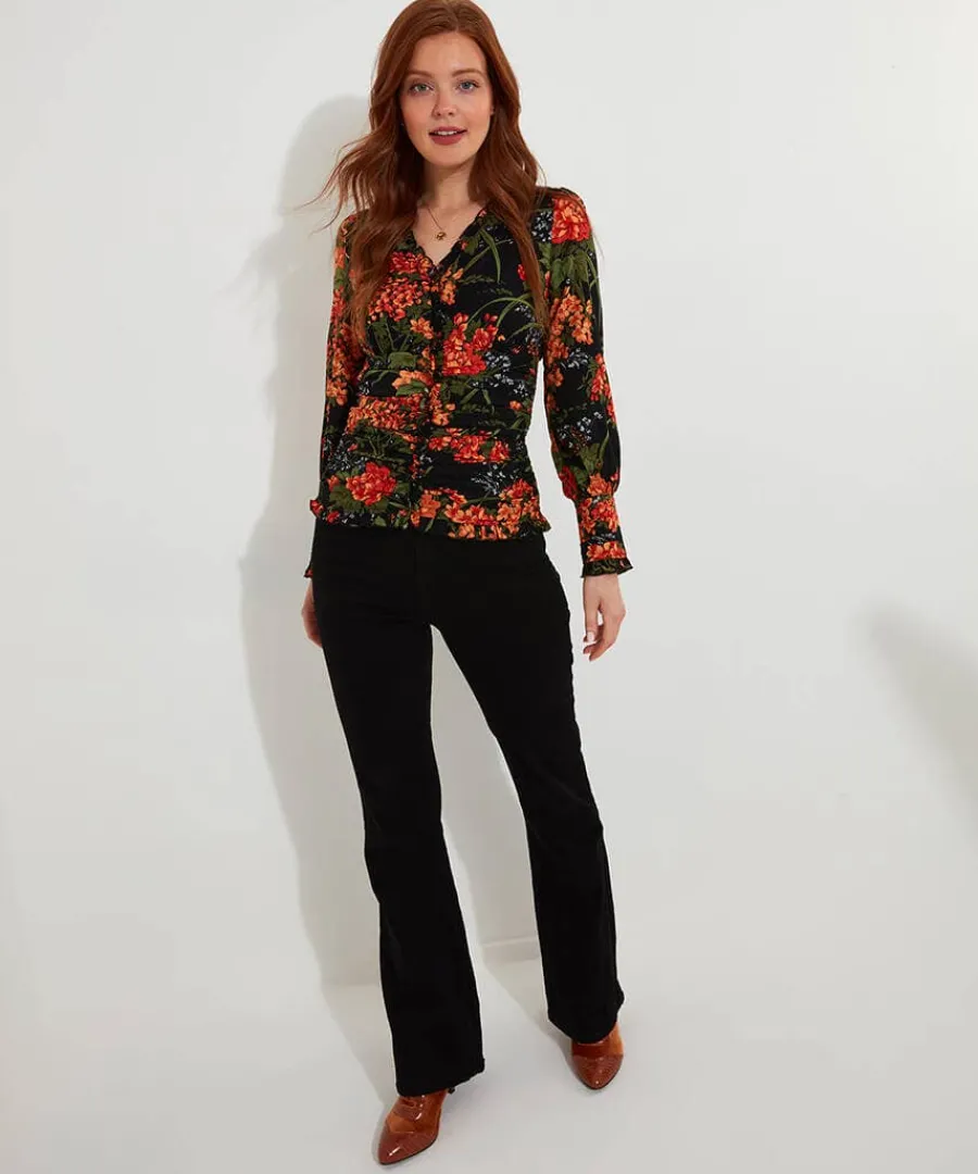 simons_vintage_printed_bl_1.webp Cheap Joe Browns Simon's Vintage Printed Blouse Black