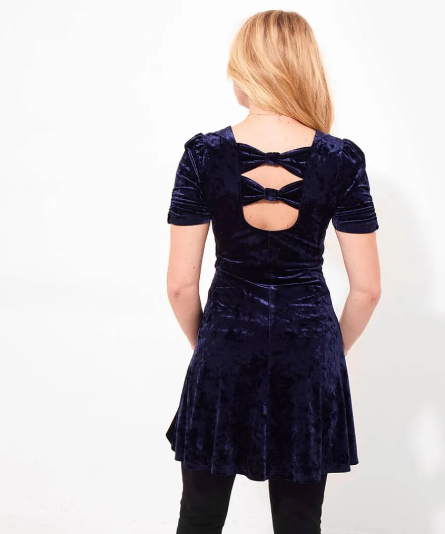 simply_perfect_crushed_ve_4.webp Outlet Joe Browns Simply Perfect Crushed Velour Tunic Dress Midnight