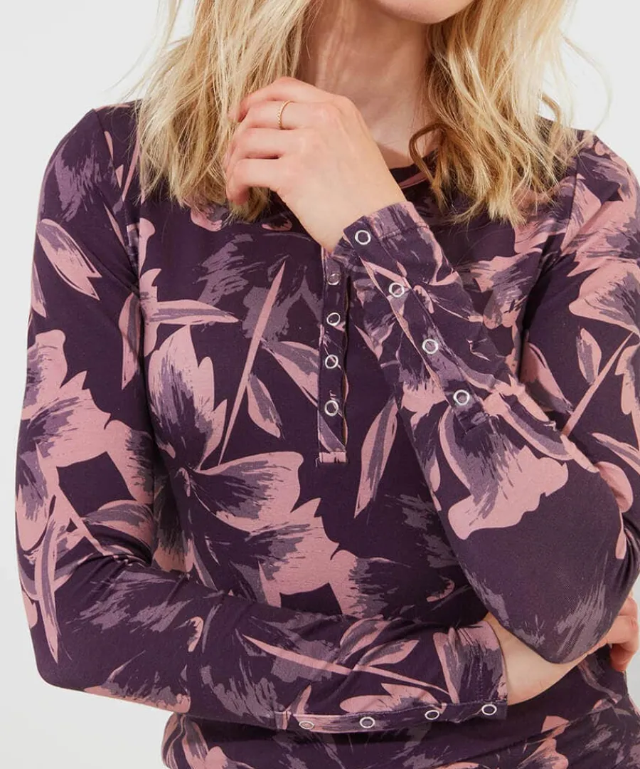 sloe_joes_floral_henley_6.webp Hot Joe Browns Sloe Joes Floral Henley Purple