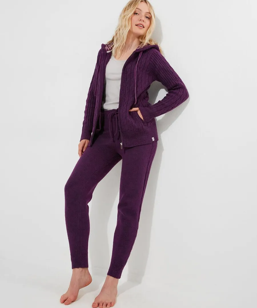 sloe_joes_knitted_cable_j_1.webp Best Sale Joe Browns Sloe Joes Knitted Cable Joggers Purple