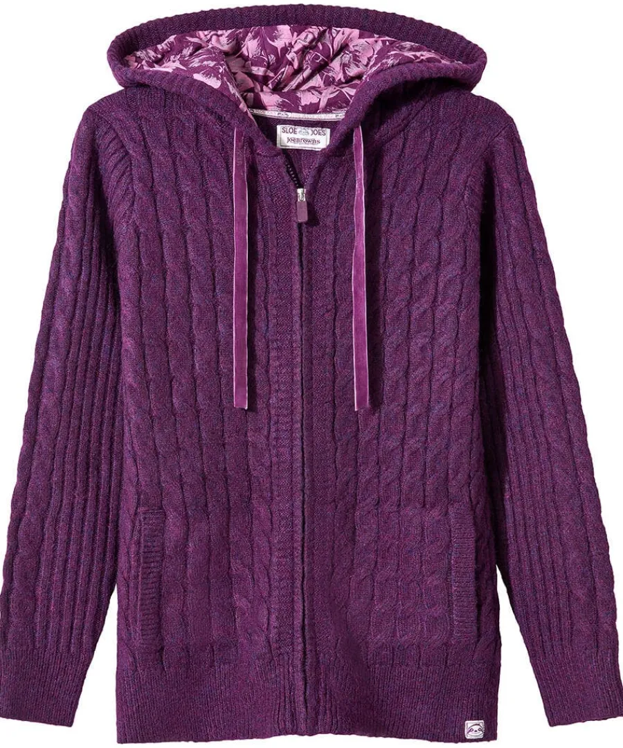 sloe_joes_knitted_cable_z_0.webp Online Joe Browns Sloe Joes Knitted Cable Zip Up Cardigan Purple