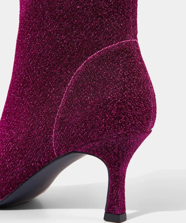 New Joe Browns Stardom Shimmer Ankle Boots Pink