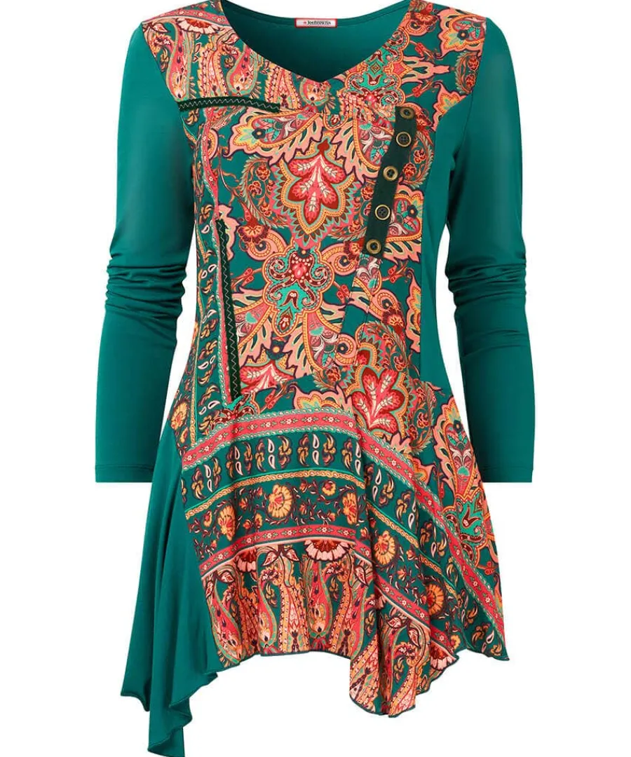 statement_printed_jersey__0.webp Sale Joe Browns Statement Printed Jersey Tunic Green