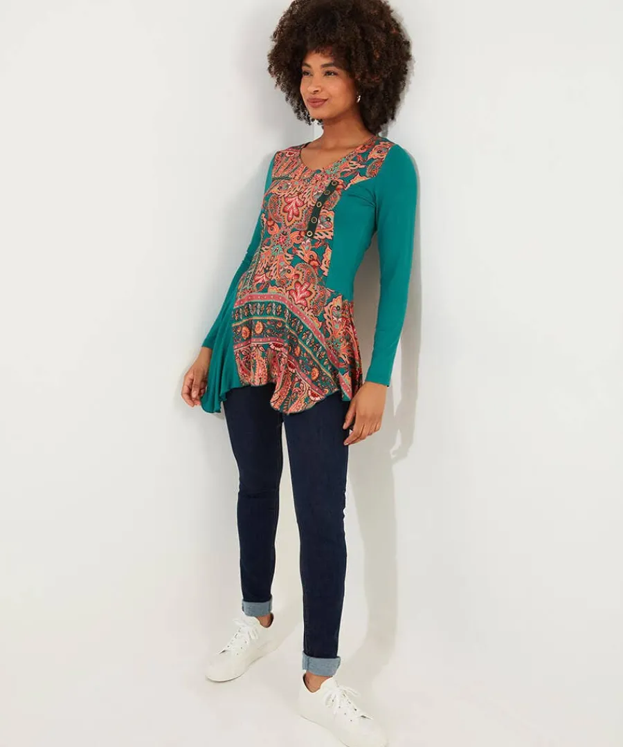 statement_printed_jersey__1.webp Sale Joe Browns Statement Printed Jersey Tunic Green