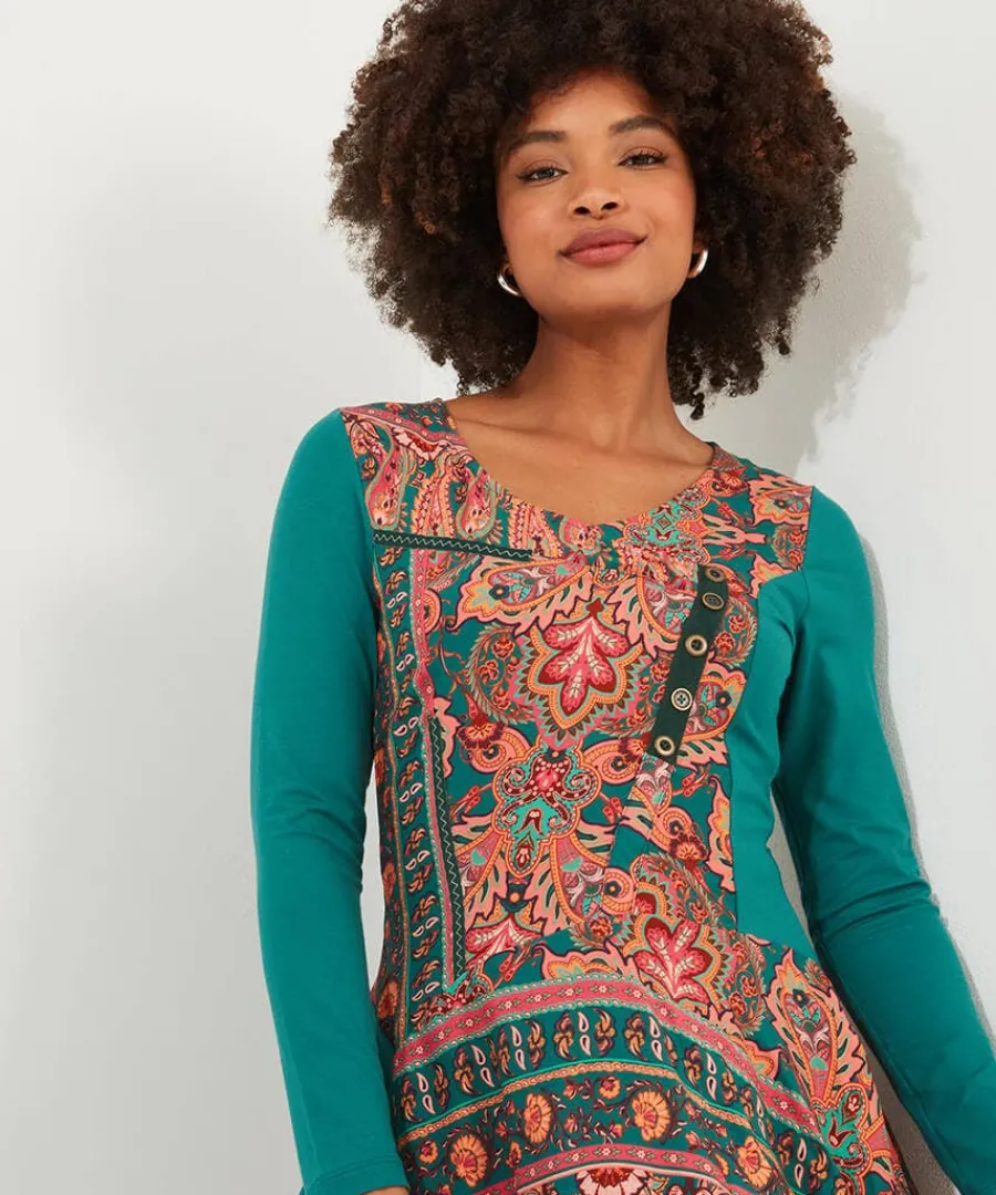 statement_printed_jersey__3.webp Sale Joe Browns Statement Printed Jersey Tunic Green