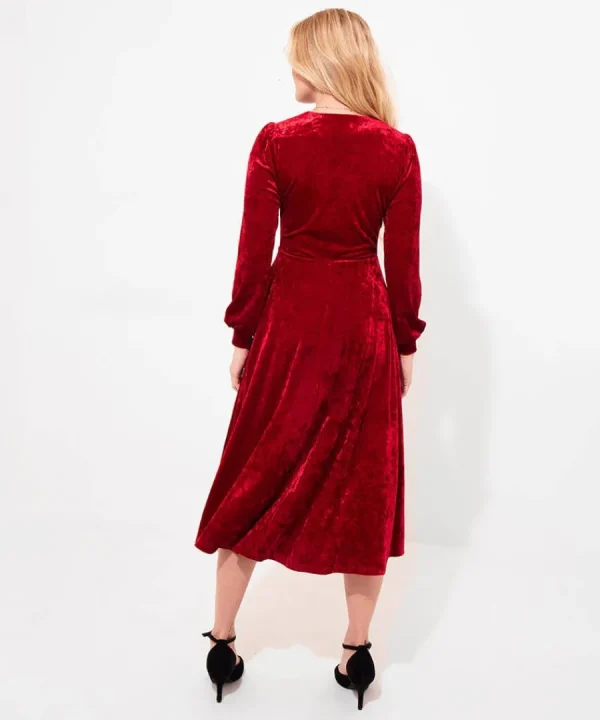 Cheap Joe Browns Stella Velour Dress Red