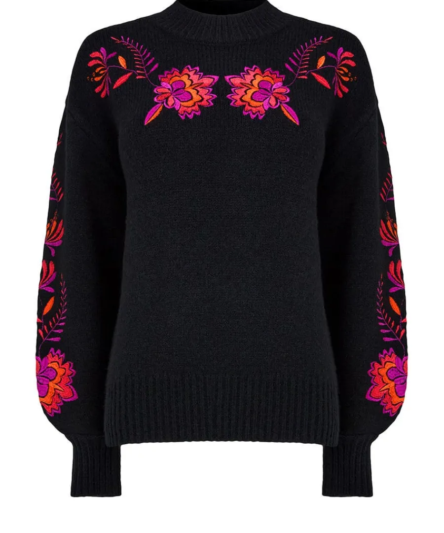 stunning_florals_embroide_0.webp Cheap Joe Browns Stunning Florals Embroidered Jumper Black