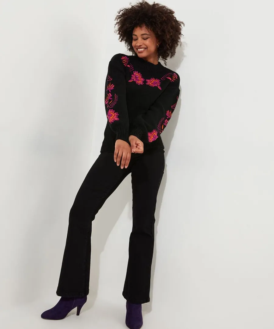 stunning_florals_embroide_1.webp Cheap Joe Browns Stunning Florals Embroidered Jumper Black