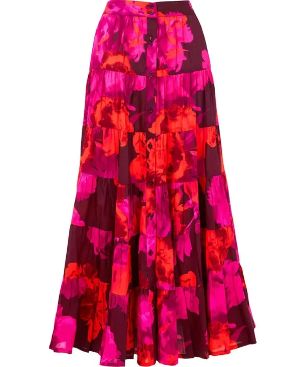 Online Joe Browns Stunning Florals Skirt Pink