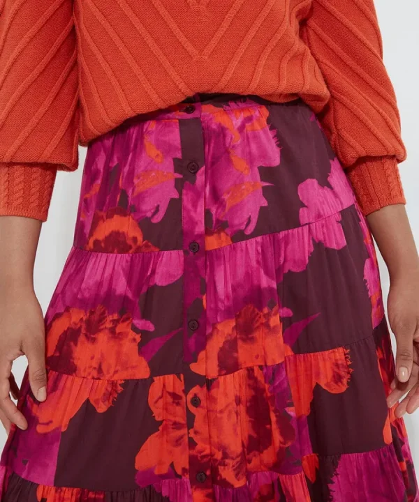 Online Joe Browns Stunning Florals Skirt Pink