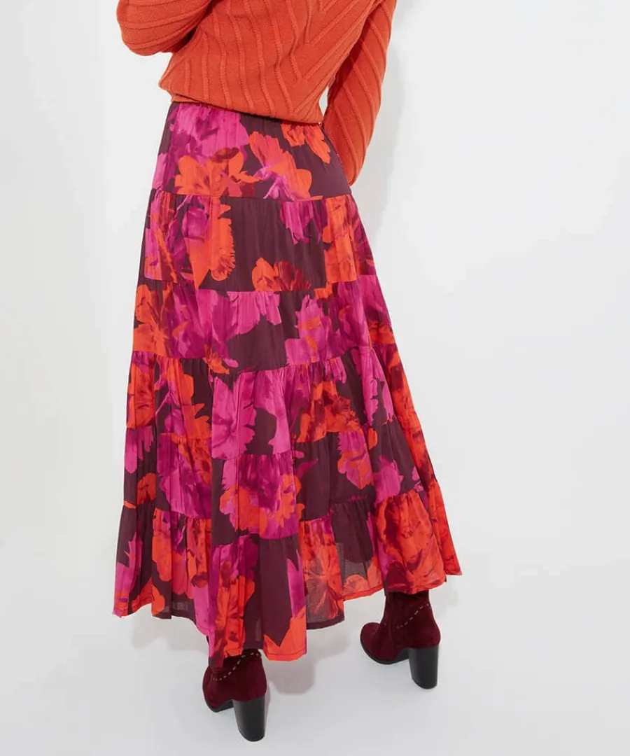 stunning_florals_skirt_3.webp Online Joe Browns Stunning Florals Skirt Pink